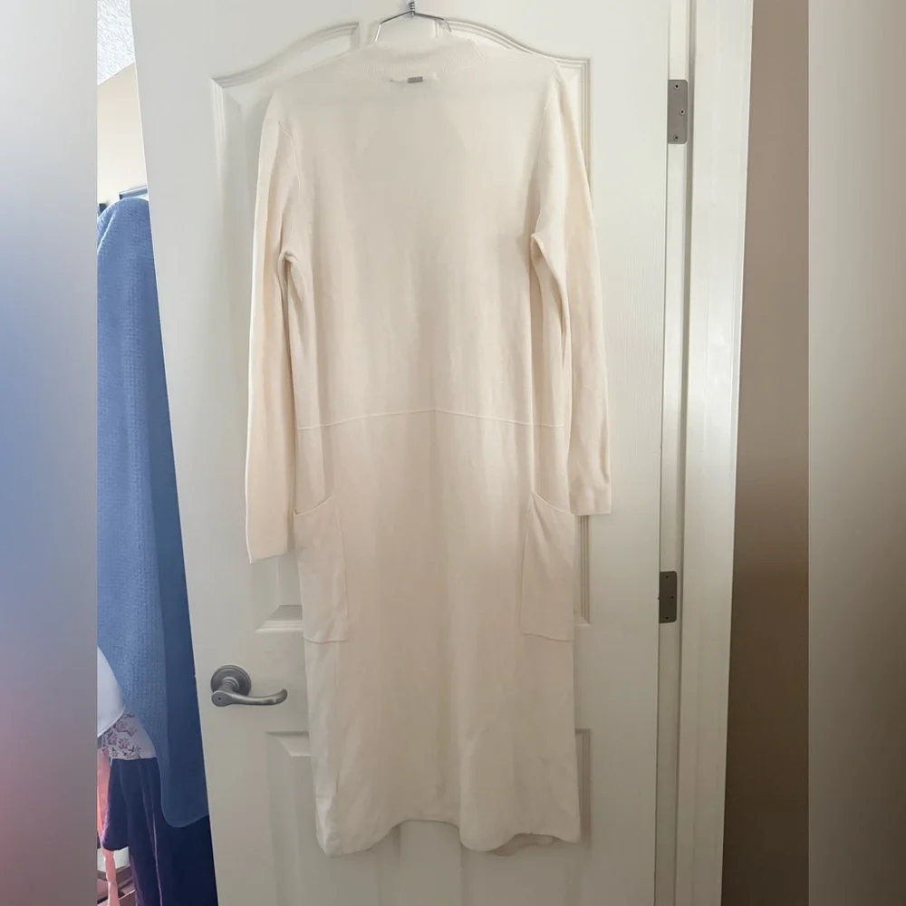 Nile Long Cream Cardigan. Size XS. 50% Modal. - Picture 2 of 9
